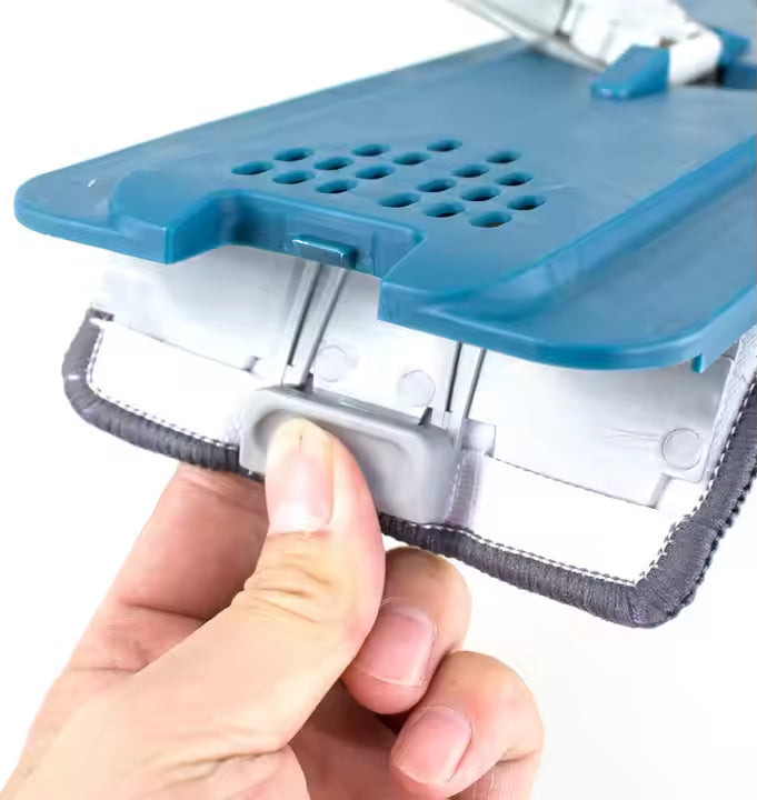 360° Microfiber Flat Mop and Bucket Set with Self-Wringing System - High Absorption, Aluminum Handle & Easy Floor Cleaning