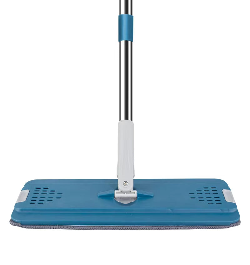 360° Microfiber Flat Mop and Bucket Set with Self-Wringing System - High Absorption, Aluminum Handle & Easy Floor Cleaning