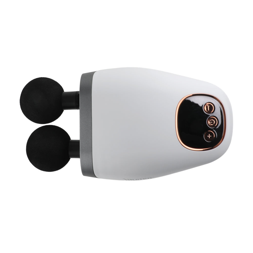 Double Head Electric Fascial Massager with 10 Speed Levels, 4 Massage Heads & Type-C Charging for Deep Tissue Muscle Relaxation for Neck, Back & Body