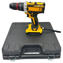 24PCS 21V Cordless Electric Drill Set with Dual Battery Pack, High Torque, Flexible Shaft & Carry Case for Wood, Metal & Plastic