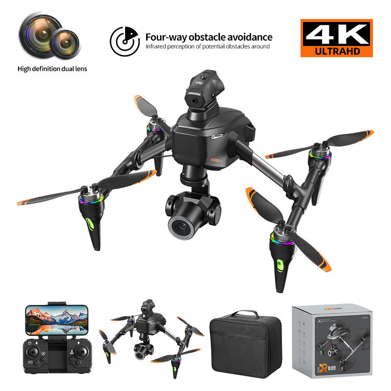 4K Dual Camera Portable Folding Quadcopter Drone with Aerial Camera, Obstacle Avoidance & Gesture Control