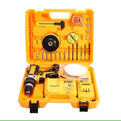 28V 40 Pieces Cordless Impact Drill Tool Box Set with Variable Speed, High Torque, and 2 Rechargeable Lithium Batteries for DIY & Industrial Use