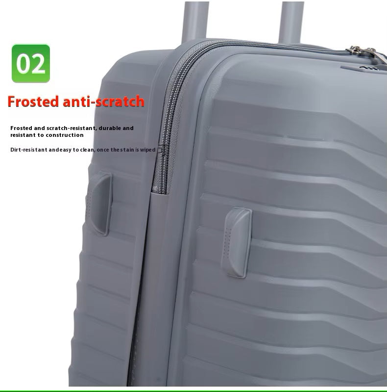 Elegant 3-Piece Travel Luggage Set with 360° Spinner 8-Wheels Design