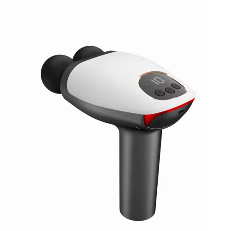 Double Head Electric Fascial Massager with 10 Speed Levels, 4 Massage Heads & Type-C Charging for Deep Tissue Muscle Relaxation for Neck, Back & Body