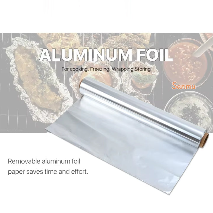 200 Meter Aluminum Foil Roll with 45cm Width for Multi Purpose Usage & Food Storage