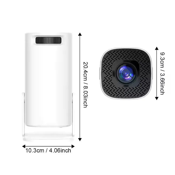 Smart FHD Android Projector with WIFI 6 & 180° Rotatable Design