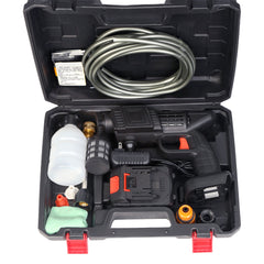 BOSS 48V Cordless High-Pressure Car Washing Gun with Dual Lithium-Ion Batteries, Foam Pot, Multi Nozzle Kit, and Portable Carry Case - Charger Included