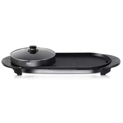 RAF 2-in-1 Electric Barbecue Grill with Hot Pot & Adjustable Temperature – 1800W & 2.5 Litre Capacity