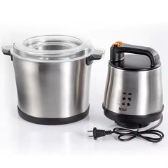 RAF High-Power Electric Food Processor with 1000W Motor, 4 Sharp Blades, Stainless Steel Build - 10 Litres Capacity
