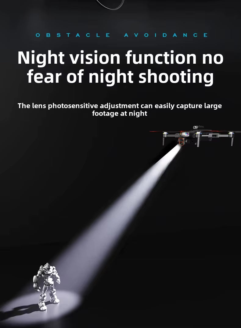 Power Aerial Smart RC Dual HD Camera Quadcopter Drone with 50X Zoom and 4“ LED Screen Remote, 360° Obstacle Avoidance, Optical Flow Hover, Gesture Control