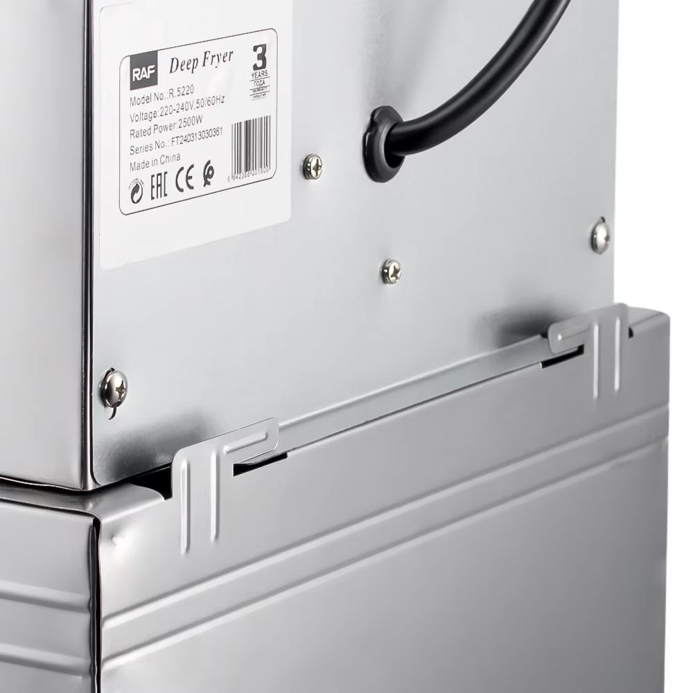 RAF 5.5L Deep Fryer with Rapid Heating, Timer & Accurate Temperature Control - 2500W