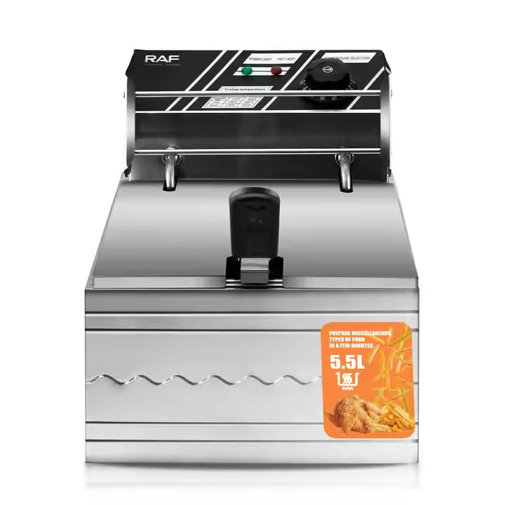 RAF 5.5L Deep Fryer with Rapid Heating, Timer & Accurate Temperature Control - 2500W