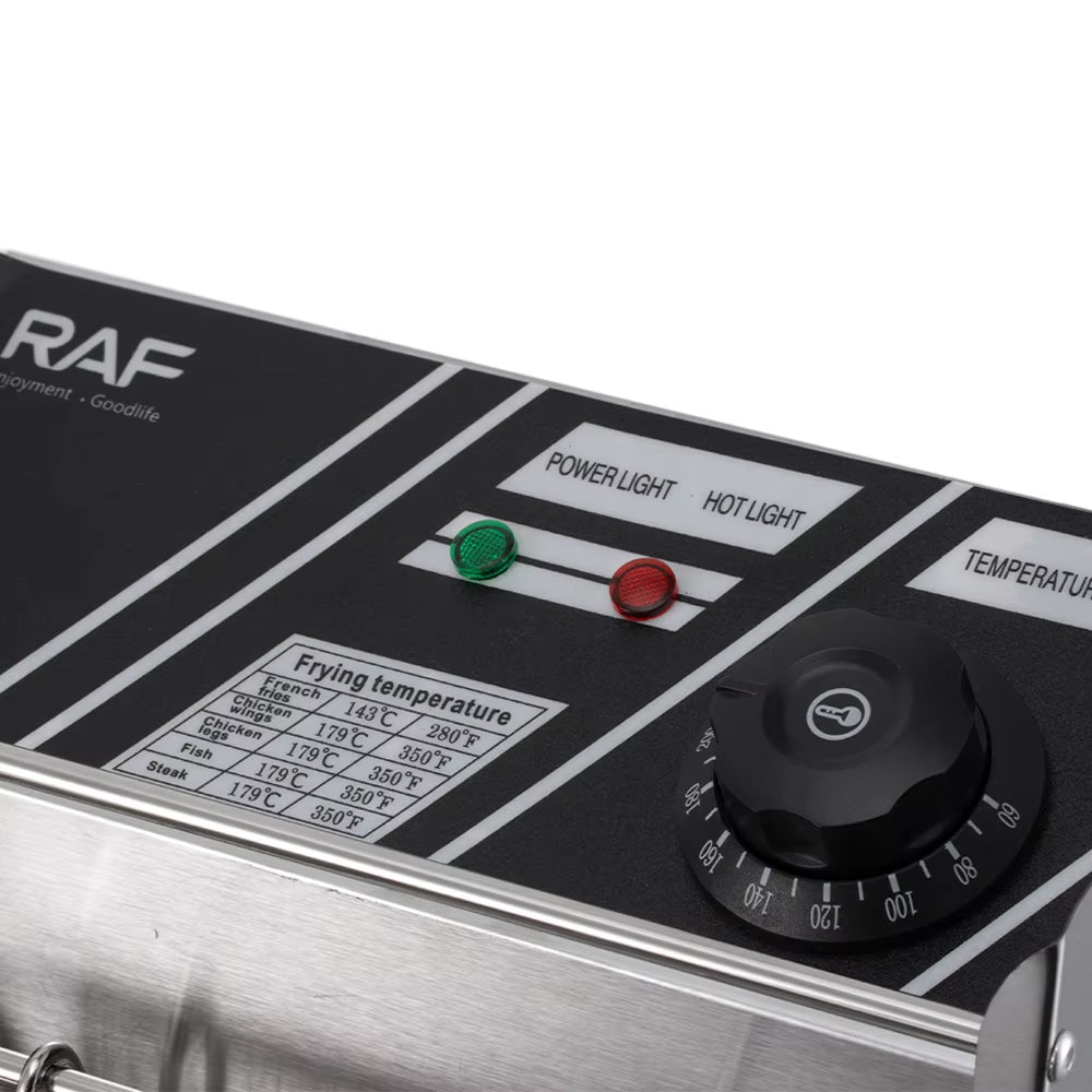 RAF 5.5L Deep Fryer with Rapid Heating, Timer & Accurate Temperature Control - 2500W