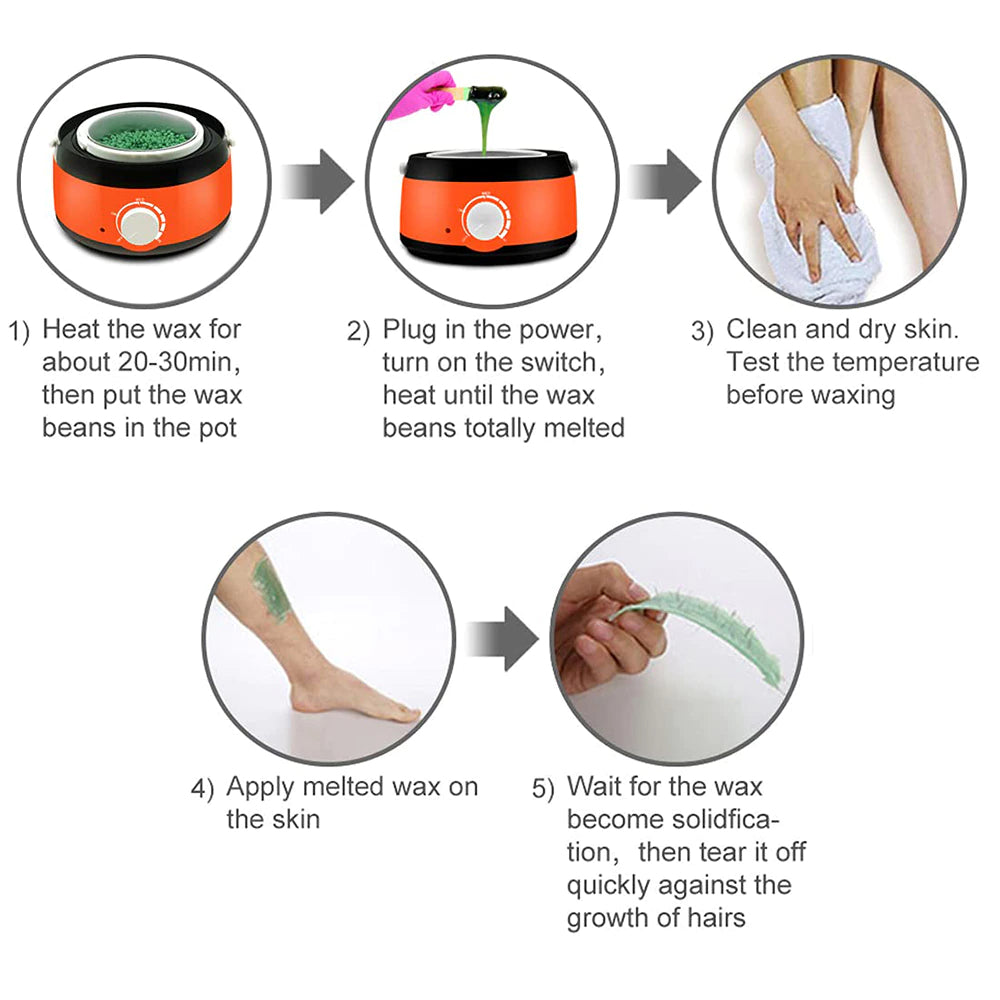 500ml Portable Wax Heating Melting Pot Machine for Hair Waxing