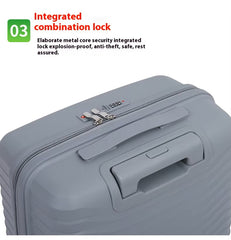 Elegant 3-Piece Travel Luggage Set with 360° Spinner 8-Wheels Design