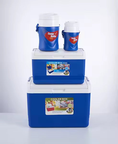 Multi Purpose Insulated Cooler Box Set for Food & Drinks Storage (15L + 8L + 3 Cooler Kettles)