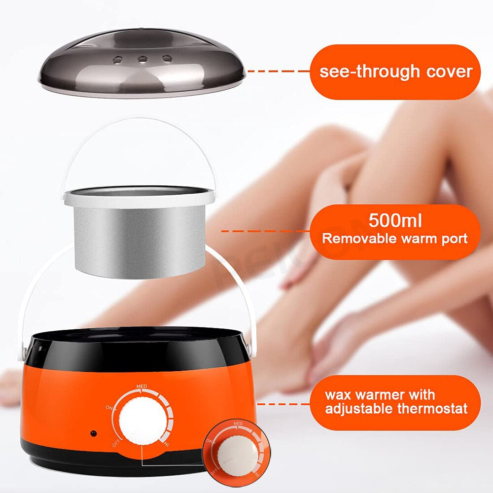 500ml Portable Wax Heating Melting Pot Machine for Hair Waxing