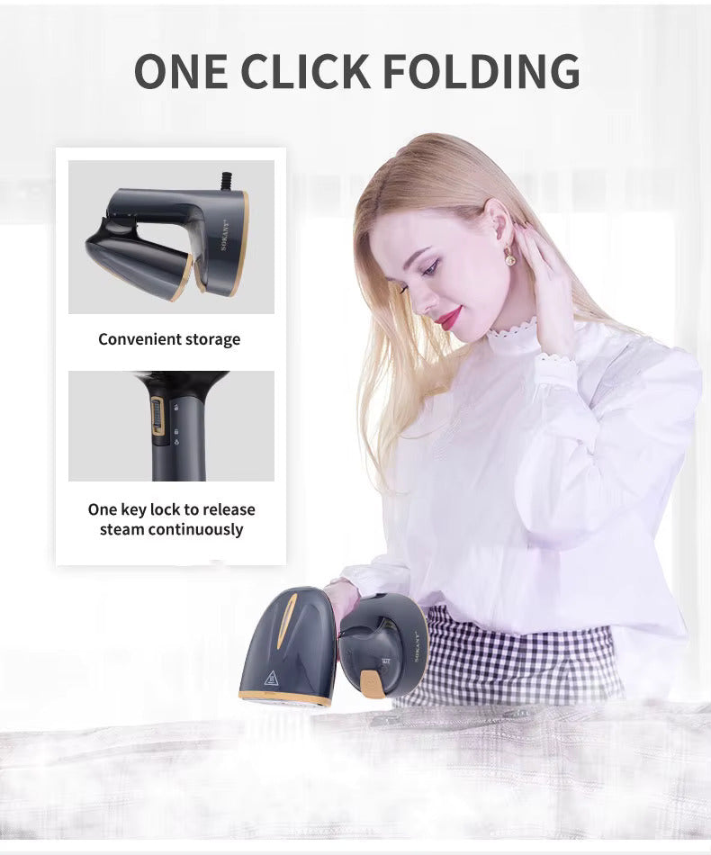 Sokany Handheld Foldable Garment Steamer 1470W – Fast Heating Clothes Steamer for Home & Travel - 120ml Capacity