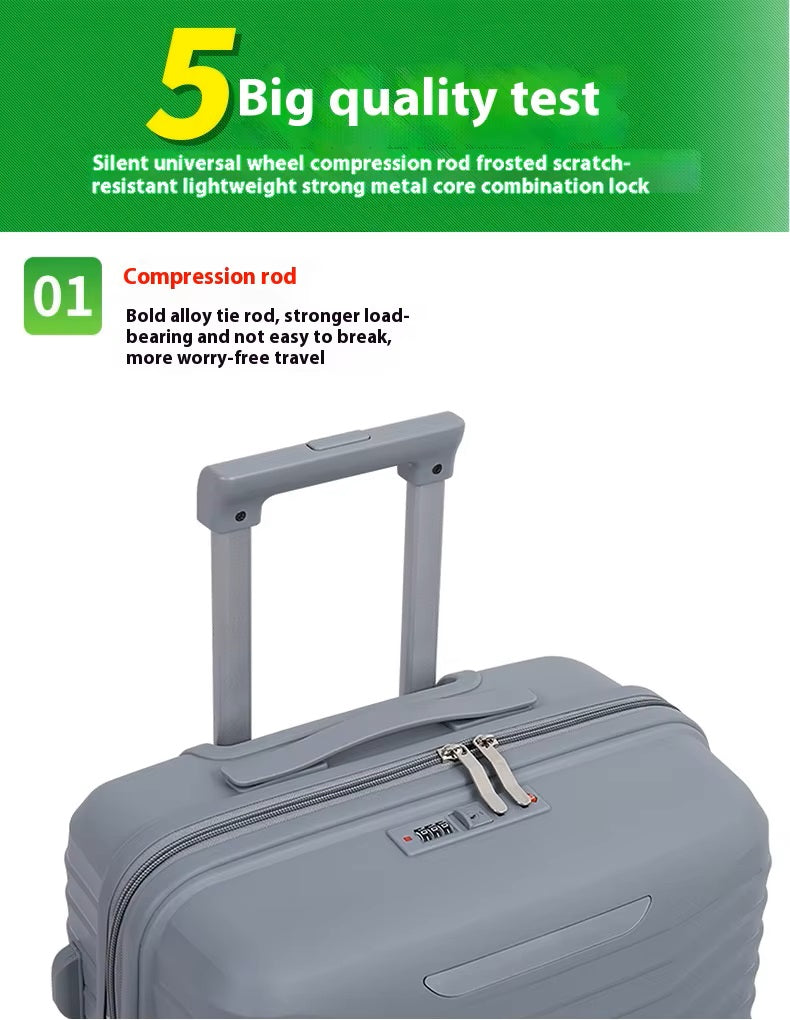 Elegant 3-Piece Travel Luggage Set with 360° Spinner 8-Wheels Design