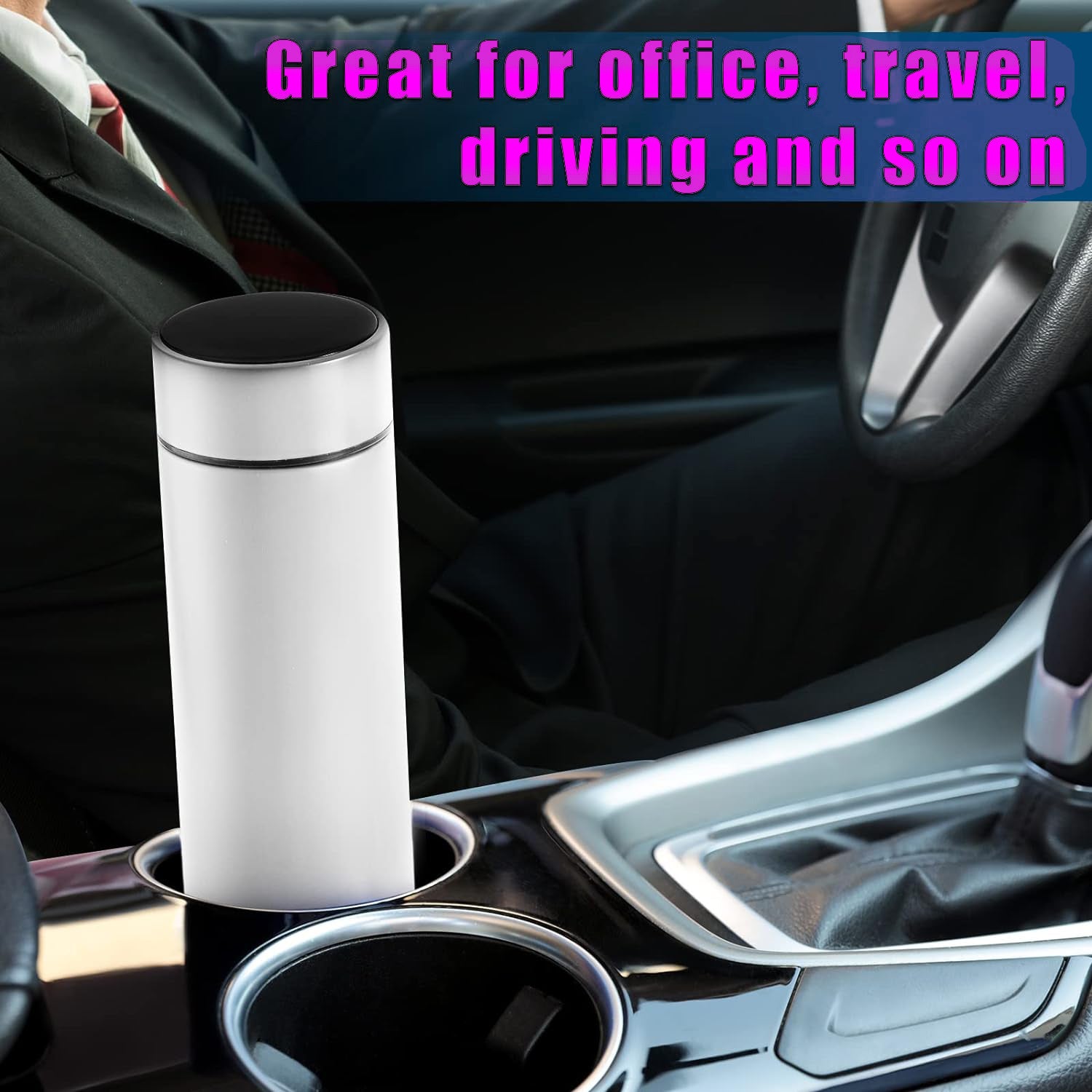 Smart LED Temperature Display Vacuum Flask 500ml with 304 Stainless Steel, Touch Screen, Anti-Skid Base & 12 Hour Hot & Cold Insulation