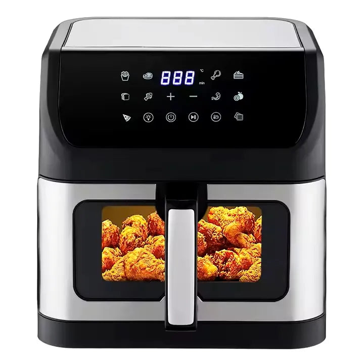 RAF Multifunctional Digital Air Fryer with Touch Screen Control, 360° air circulation and Visible Window for Healthy Cooking - 10L & 1800W