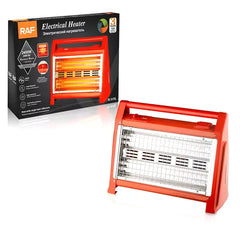 RAF 2400W Portable Electric Quartz Heater with Adjustable Thermostat, High-Speed Heating & Overheat Protection