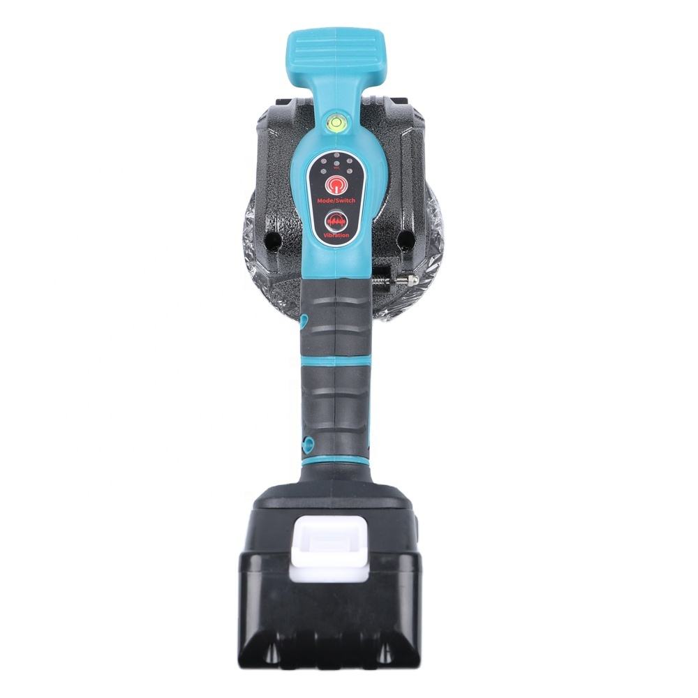 BOSS Cordless Tile Laying Vibrator Machine with Two 148VF Li-ion Batteries, 5-Speed Vibration Adjustment, and Powerful Suction Cup