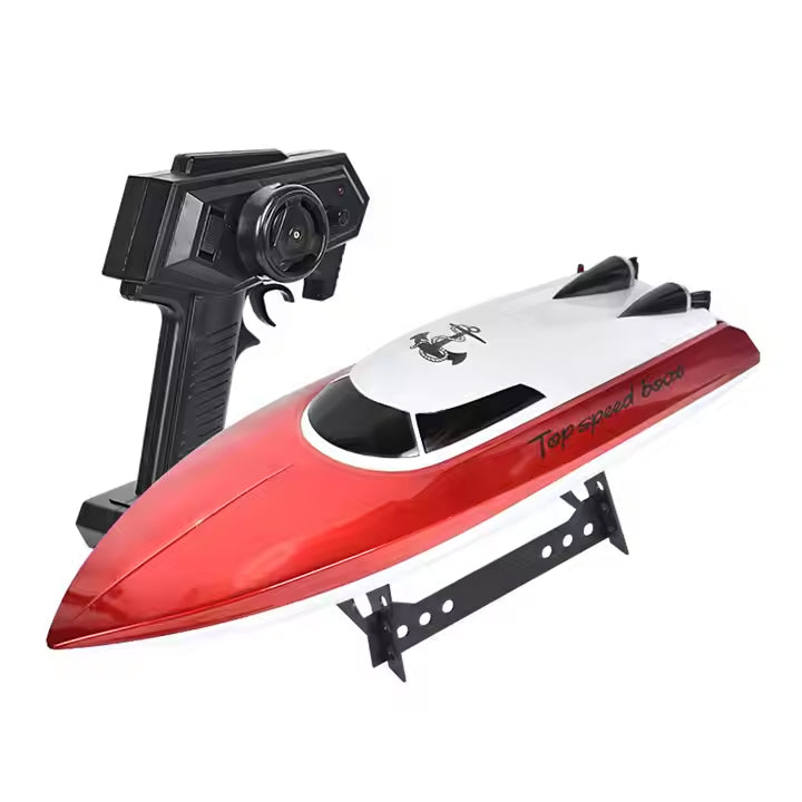 High-Speed Remote-Controlled Racing Toy Boat with 2.4GHz Radio Remote Control & Rechargeable Battery - 1500 mAh Battery & 25 KM/H Speed