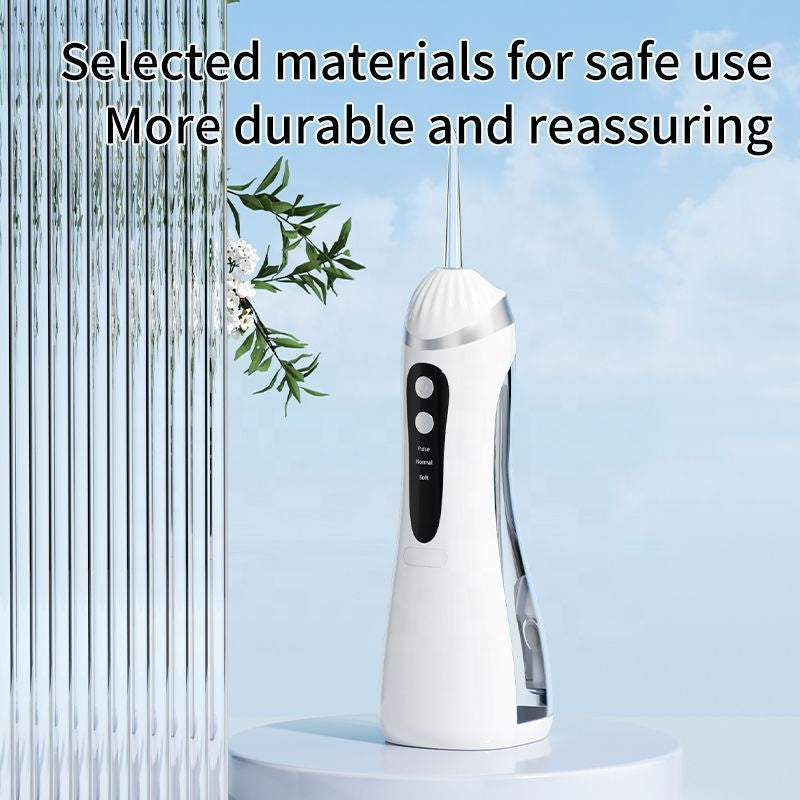 Rechargeable IPX6 Cordless Oral Irrigator with Pulsations, 4 Nozzles, 3 Modes & 360° Rotatable Tip – Portable Dental Water Flosser for Braces, Gums & Tongue Cleaning