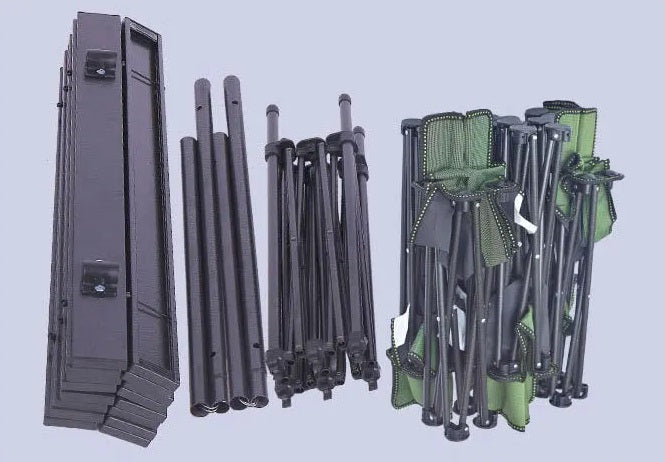 Mini Foldable Aluminium Table & 4 Chairs Set for Outdoors - Lightweight & Portable with Carrying Bag