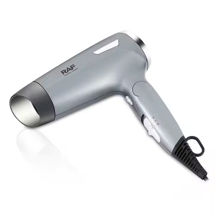 RAF Foldable Hair Dryer with Cool Air, 2 Speed & 3 Heat Settings, Negative Ion Technology, and Retractable Cord – 1600W