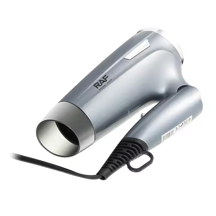 RAF Foldable Hair Dryer with Cool Air, 2 Speed & 3 Heat Settings, Negative Ion Technology, and Retractable Cord – 1600W