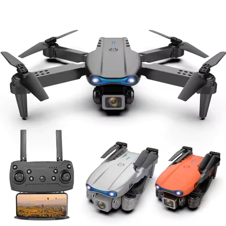 Smart RC Drone with Foldable Design, Dual 4K HD Cameras, Gesture Control, 360° Obstacle Avoidance & LED Flight Lighting