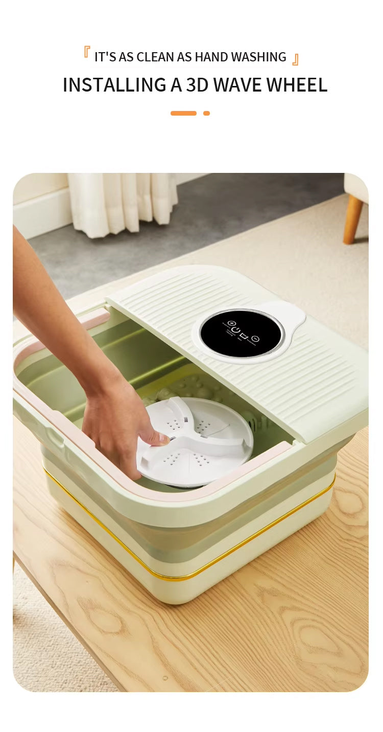 Foldable Foot Spa Bath Basin and Mini Washing Machine & Multipurpose Soaking Tub - 500W Power