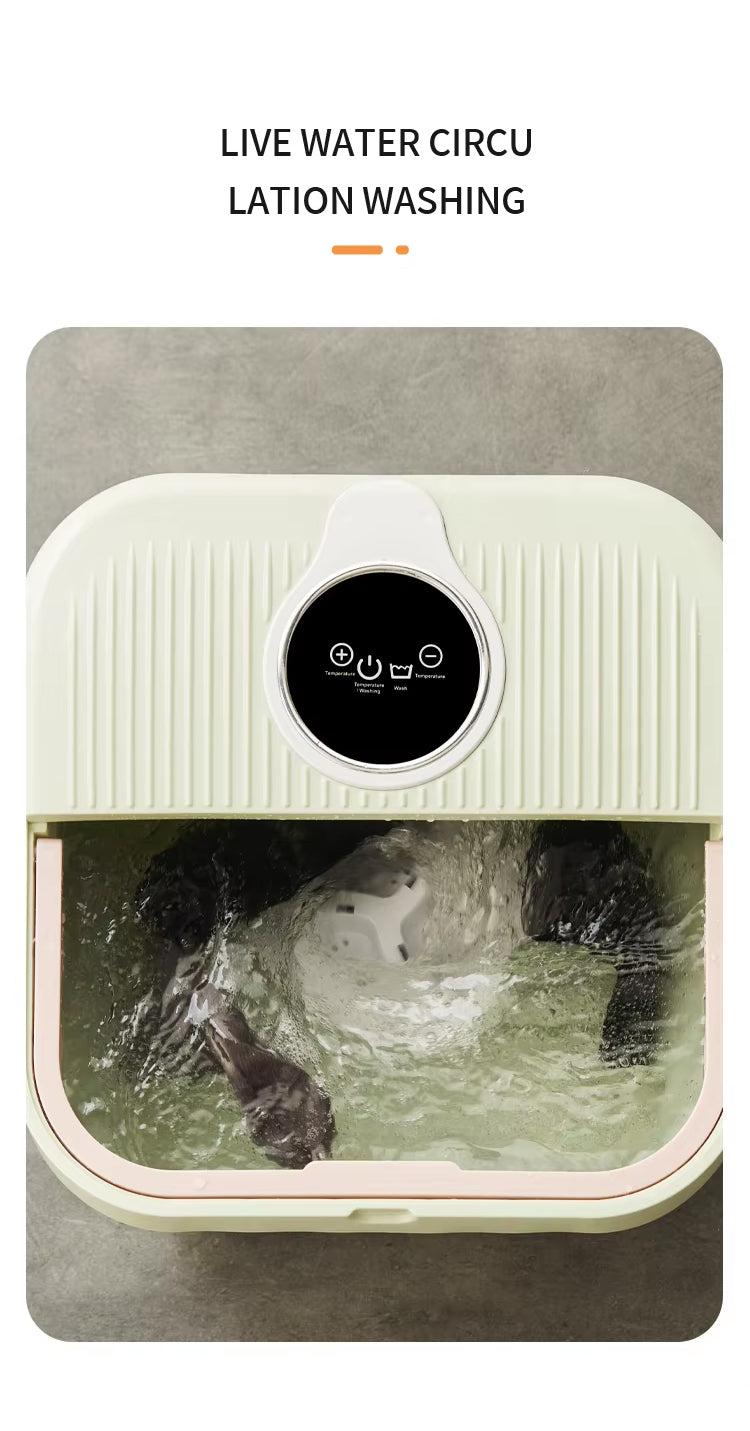 Foldable Foot Spa Bath Basin and Mini Washing Machine & Multipurpose Soaking Tub - 500W Power