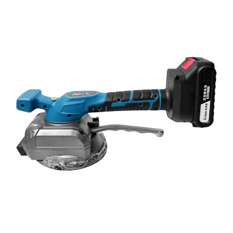 BOSS Cordless Tile Laying Vibrator Machine with Two 148VF Li-ion Batteries, 5-Speed Vibration Adjustment, and Powerful Suction Cup