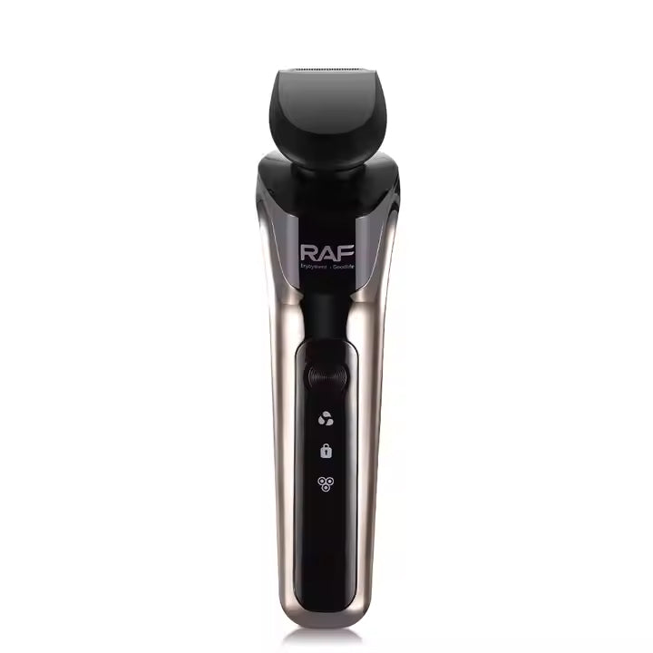 RAF 3-in-1 Electric Hair Shaver, Trimmer & Nasal Clipper with Carbon Steel Blades and LCD Display