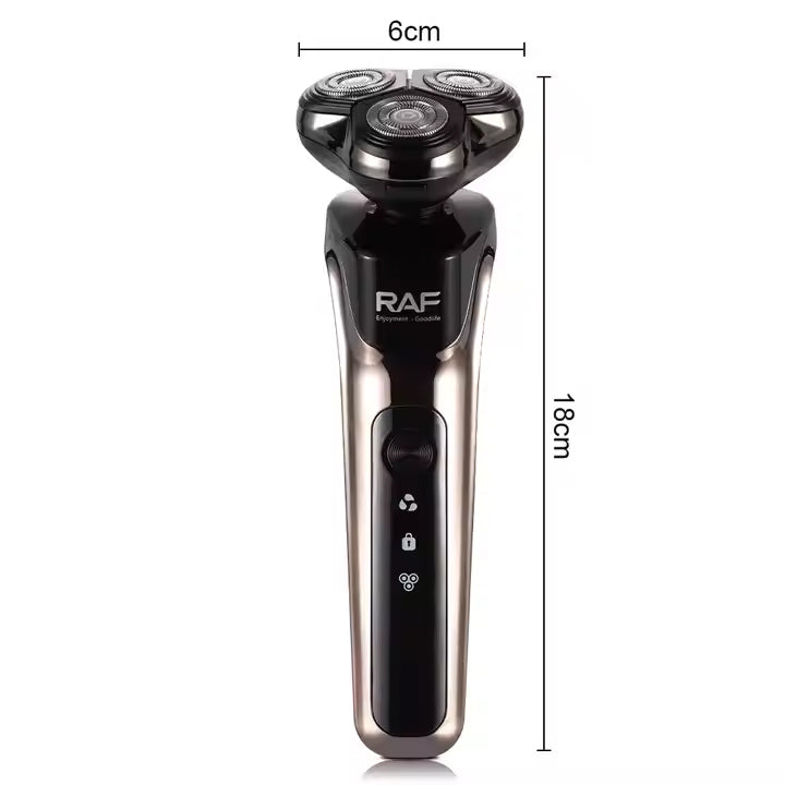 RAF 3-in-1 Electric Hair Shaver, Trimmer & Nasal Clipper with Carbon Steel Blades and LCD Display