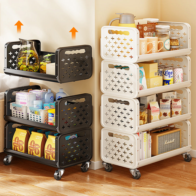 Multi Layer Movable Multipurpose Storage Rack with Wheels for Fruits, Vegetables, Snacks, Makeup, and Bathroom Essentials