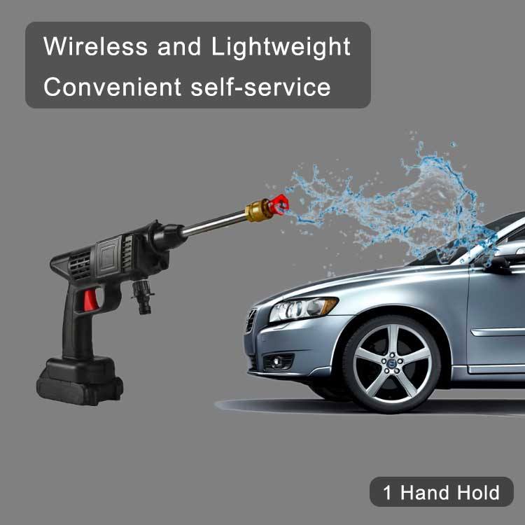 BOSS 48V Cordless High-Pressure Car Washing Gun with Dual Lithium-Ion Batteries, Foam Pot, Multi Nozzle Kit, and Portable Carry Case - Charger Included
