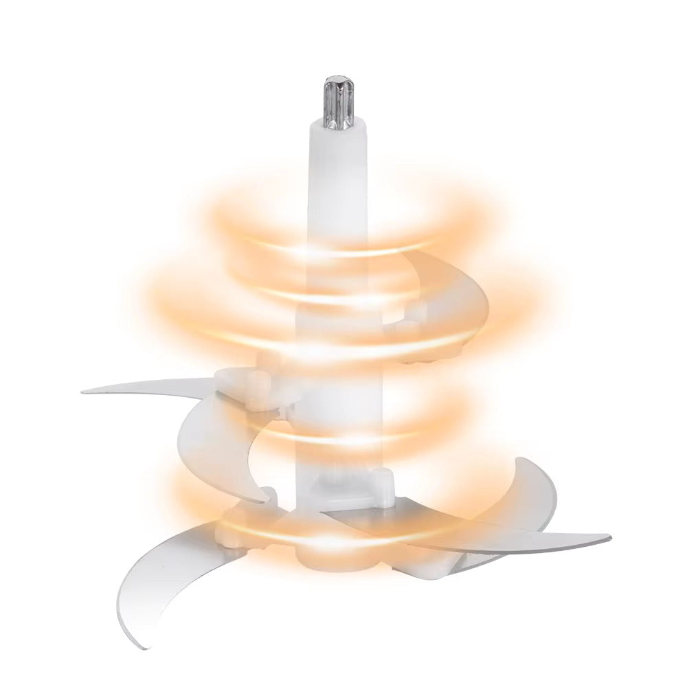 RAF 300W 3L Food Processor with Glass & Stainless Steel Bowls, 360° Sharp Blades & Easy Cleaning