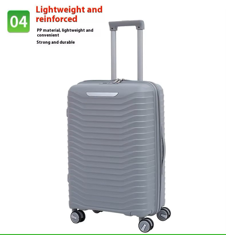 Elegant 3-Piece Travel Luggage Set with 360° Spinner 8-Wheels Design