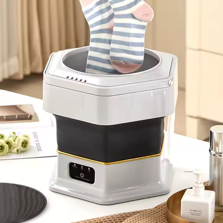 Foldable & Portable Mini Washing Machine with Spinner for Home & Travel - 10L Capacity