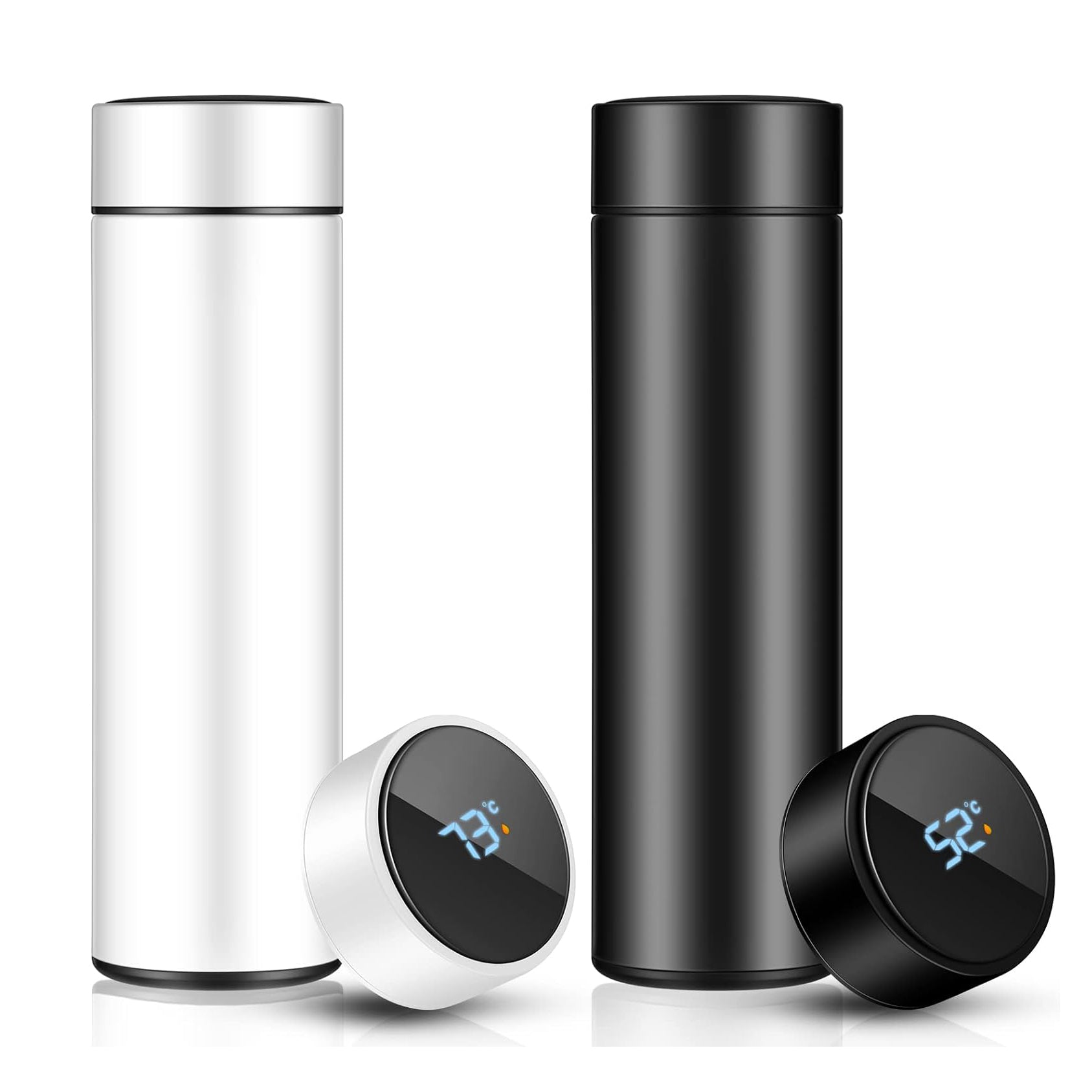 Smart LED Temperature Display Vacuum Flask 500ml with 304 Stainless Steel, Touch Screen, Anti-Skid Base & 12 Hour Hot & Cold Insulation