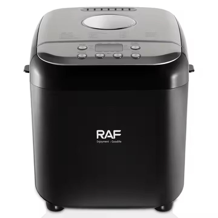 RAF Smart Bread Maker with LCD Display, Multi Capacity Baking, Non-Stick Pan & Timer Function - 600W