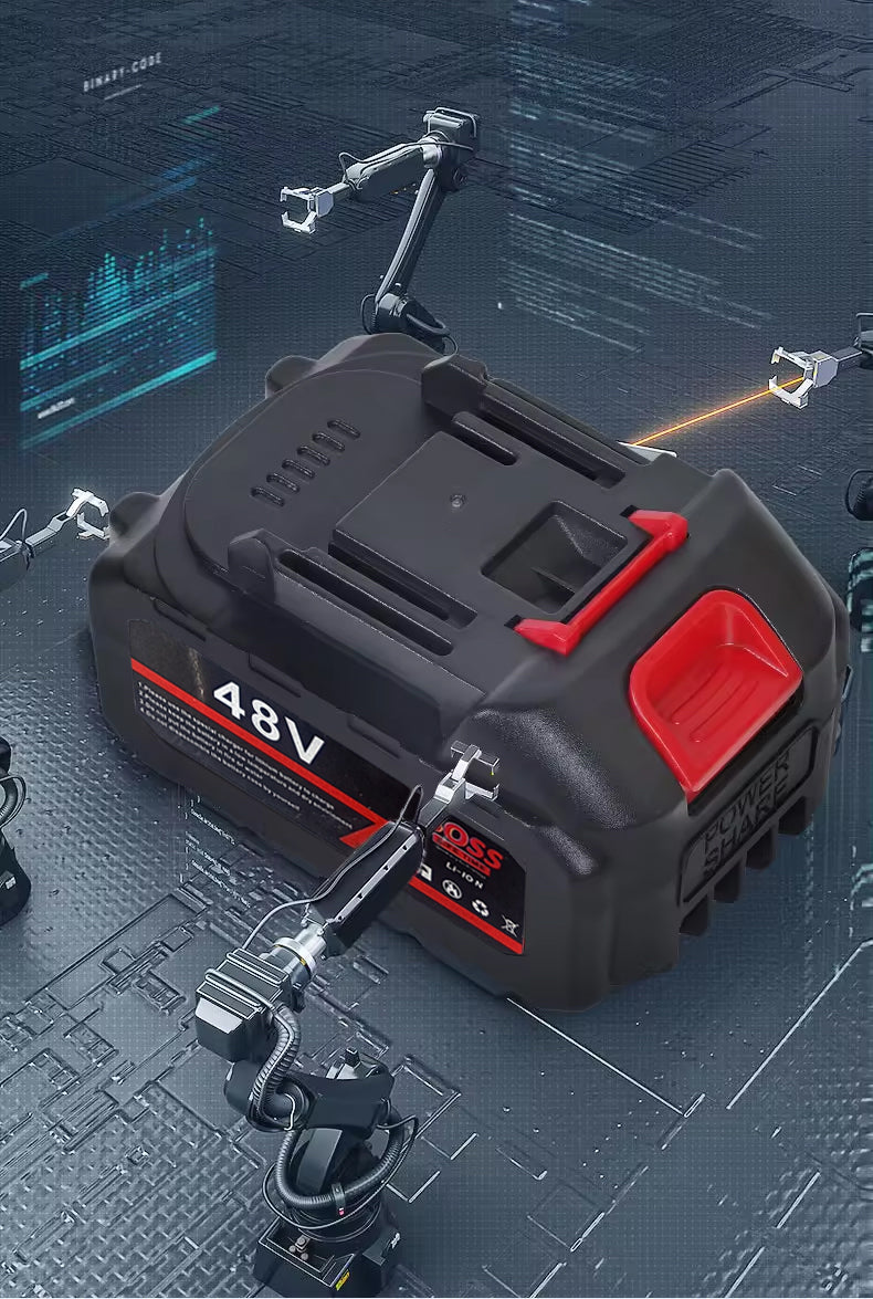 BOSS 48V Cordless High-Pressure Car Washing Gun with Dual Lithium-Ion Batteries, Foam Pot, Multi Nozzle Kit, and Portable Carry Case - Charger Included