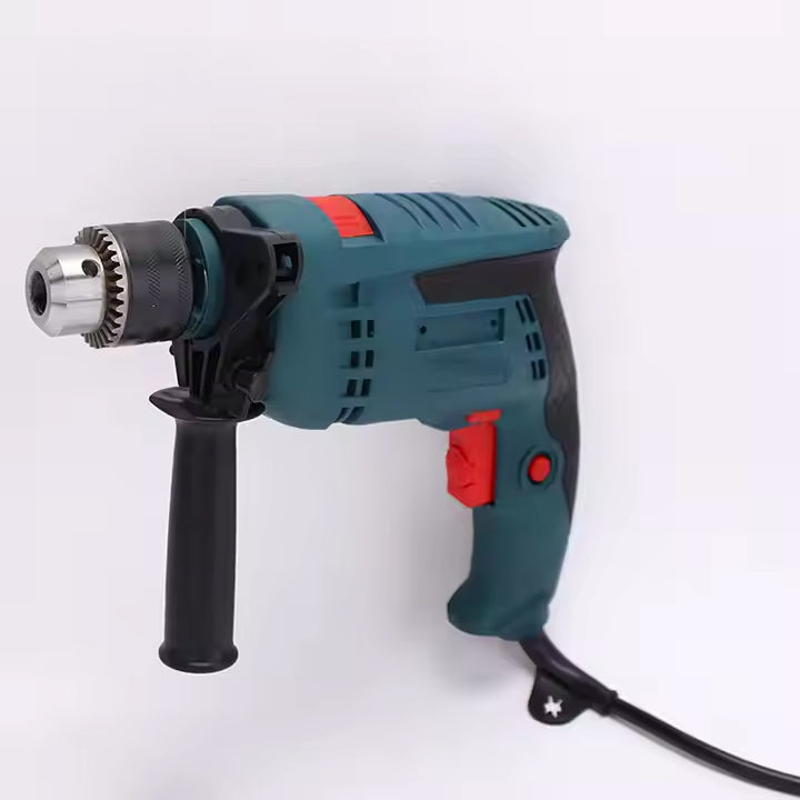 BOSS Professional Impact Drill with 13mm Chuck, Reversible Function, 100% Copper Motor for Wood, Metal, and Concrete - 1500W & 0-2800 RPM Speed