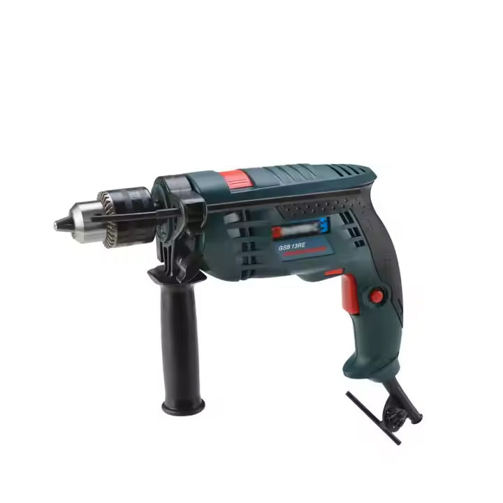 BOSS Professional Impact Drill with 13mm Chuck, Reversible Function, 100% Copper Motor for Wood, Metal, and Concrete - 1500W & 0-2800 RPM Speed