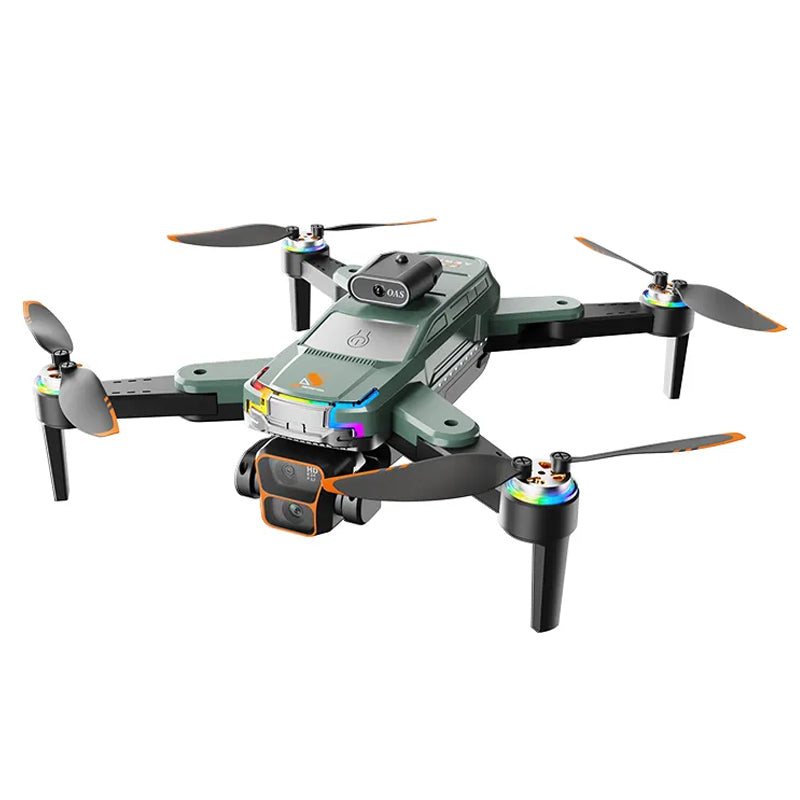 Power Aerial Smart RC Dual HD Camera Quadcopter Drone with 50X Zoom and 4“ LED Screen Remote, 360° Obstacle Avoidance, Optical Flow Hover, Gesture Control