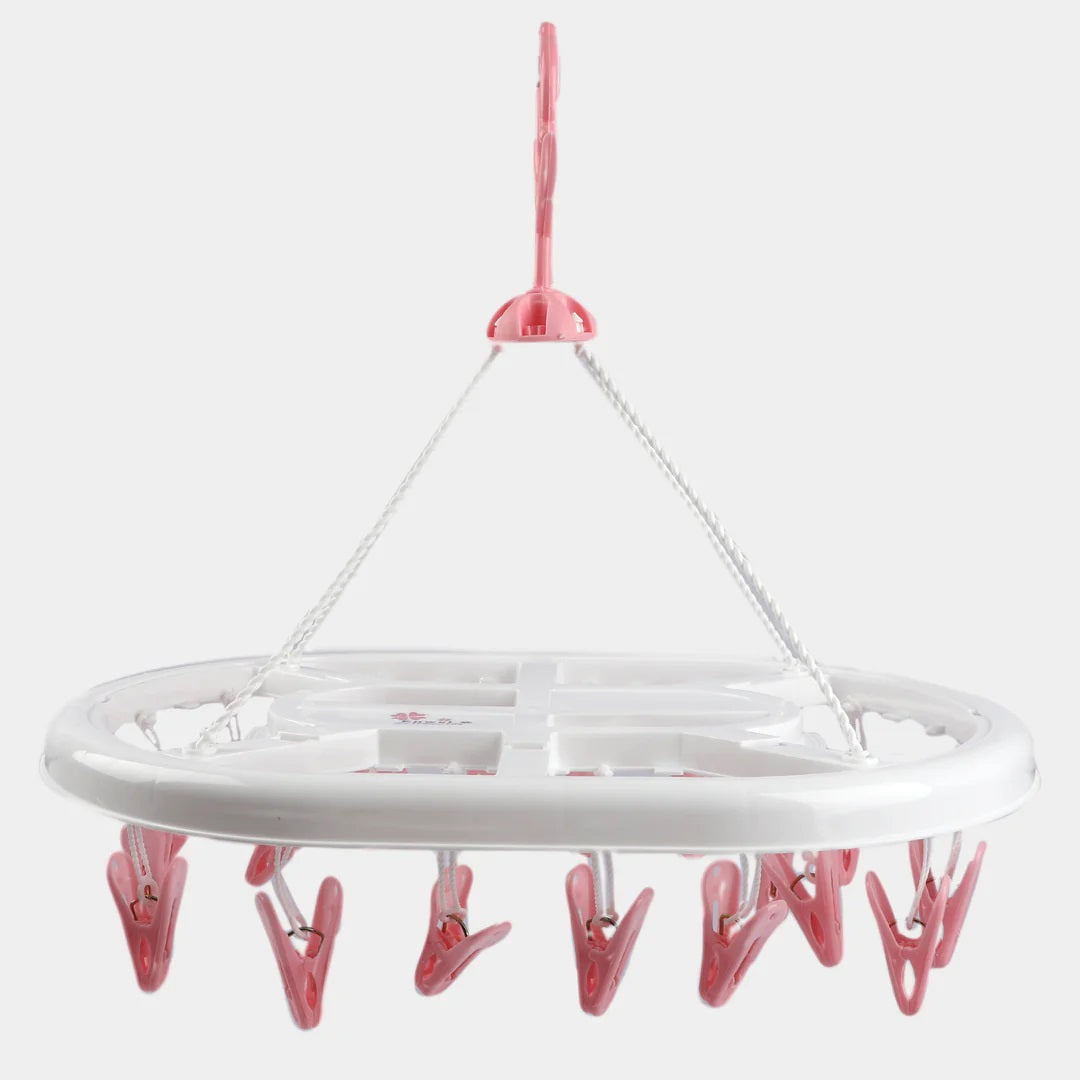 Multipurpose Clothes Hanger & Dryer with 18 Clips for Small Garments